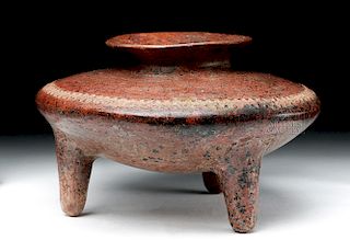 Colima Pottery Redware Tripod Saucer Vessel