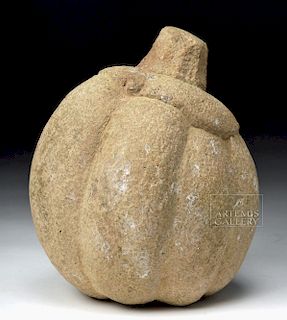Rare / Fine Aztec Stone Pumpkin or Cacao Pod