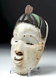 Early 20th C. Nigeria Igbo Wood Female Spirit Mask