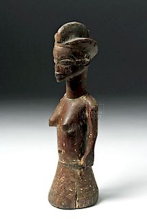Early 20th C. African Chokwe Wood Female Ritual Figure