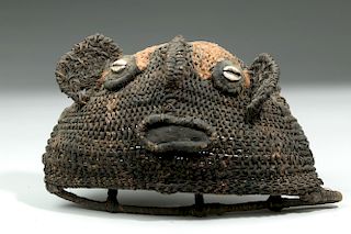 20th C. Papua New Guinea Sepik River Woven Yam Mask
