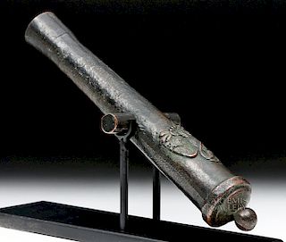 Rare 19th C. Mexican Bronze Signal Canon