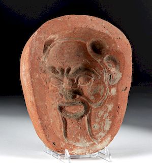 Large Egyptian Terracotta Mold of Bes, ex-Bonhams