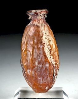 Miniature Roman Sidonian Glass Date Flask ex-Christie’s