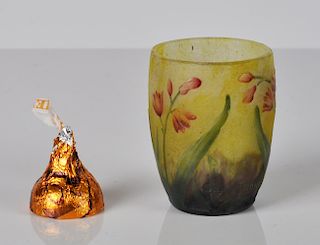 Daum Nancy France Miniature Cameo Vase