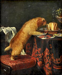 John Watkins Chapman "Dog's Dessert" Oil Painting