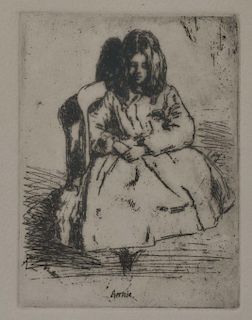 James Abbot Whistler Etching "Annie"