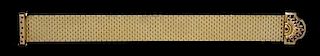 A Retro Yellow Gold and Ruby Belt Bracelet, Van Cleef & Arpels, Circa 1945, 35.60 dwts.