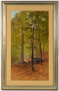 Francis Hopkins Smith "The Woods" Watercolor