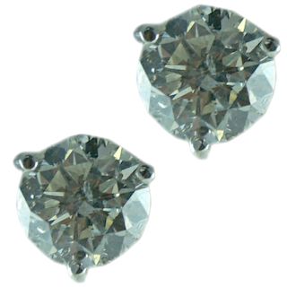 Pair of 14K 4.02 ct Diamond Stud Earrings.