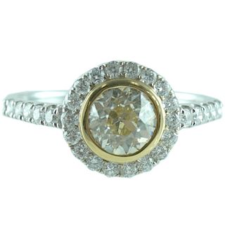 1.57 TCW Fancy Light Yellow Engagement Ring.