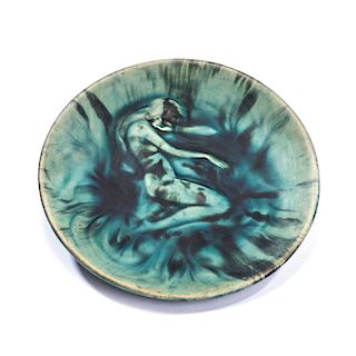 Small 'Nymph' plate, c1900