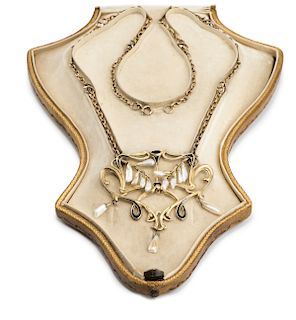 Clématites' vermeil collier, c1900
