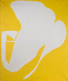 Untitled (abstract composition in yellow and white), 1970s