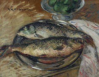 Gustave Loiseau (FRENCH, 1865–1935) "Fish & Fruit"
