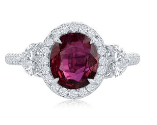 RUBY RING WITH DIAMONDS