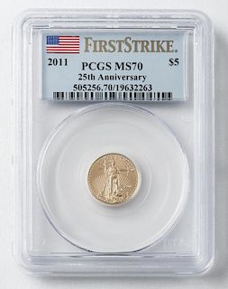 2011 $5 1/10 Oz. American Eagle Gold Coin