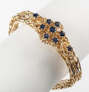 14K 1.35 CTW Sapphire Bracelet