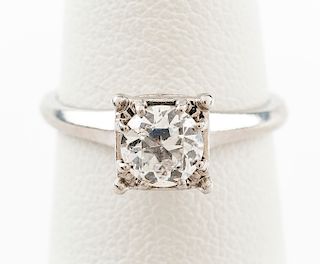 Jabel Platinum .54 Carat Diamond Engagement Ring
