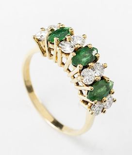 18K Emerald & .80 CTW Diamond Ring
