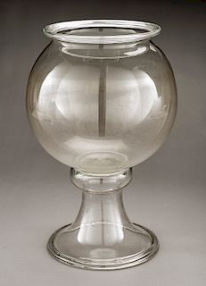 Victorian Blown Glass Fish Bowl on Pedestal