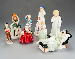 8 Royal Doulton Porcelain Figurines
