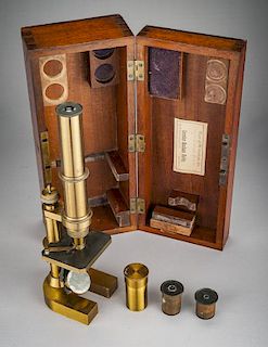Carl Zeiss Jena Microscope in Case