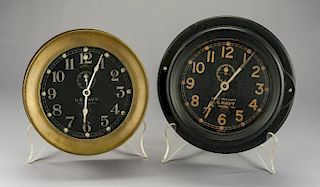 2 U.S. Navy Deck Clocks