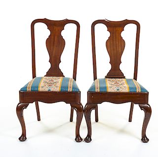 Pair of Queen Anne Revival Side Chairs