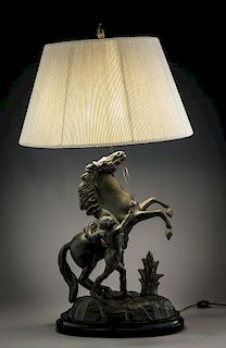 Spelter Figural Table Lamp