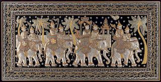 Burmese Kalaga Tapestry Wall Hanging