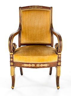 French Napoleonic Revival Arm Chair