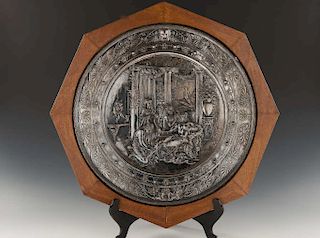 19th C Silver Plate Charger After Morel-Ladeuil