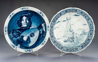 Two Villeroy & Boch Delft Chargers