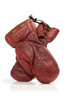 Pair of Heavy Weight Championship Boxing Gloves worn by Max Baer