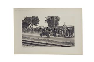 Three Early Car Racing Photogravures