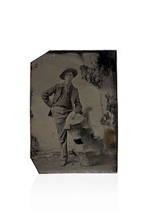 Tintype of a Cowboy