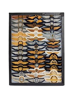 Collection of 45 Pairs of Bullion Embroidered German Post-WWII Wings