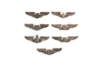 7 Pairs of WWII Era Army Air Corps Wings
