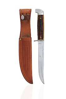 Case XX 1965-69 Stag 516-5 Fixed Blade Sheath Knife