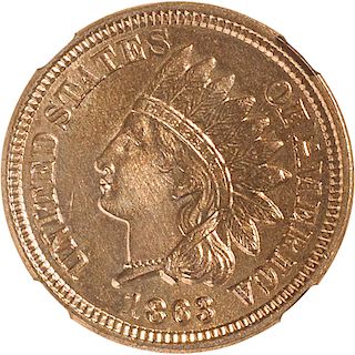 U.S. 1863 INDIAN HEAD 1C COIN