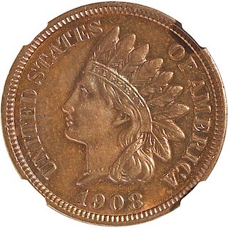 U.S. 1908-S INDIAN HEAD 1C COIN