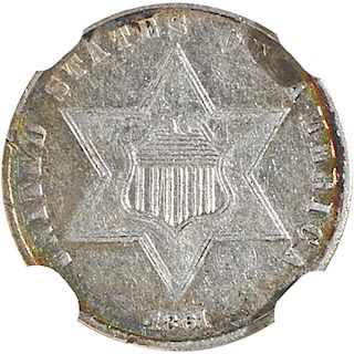 U.S. 1861 SILVER 3C COIN