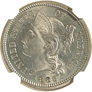 U.S. 1883 PROOF NICKEL 3C COIN