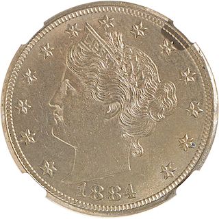 U.S. 1884 LIBERTY 5C COIN
