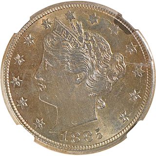 U.S. 1885 LIBERTY 5C COIN