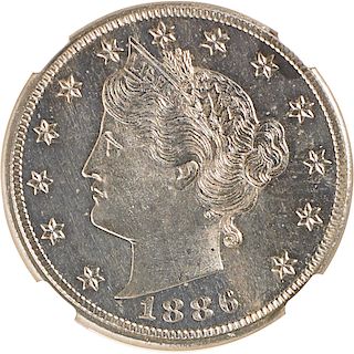 U.S. 1886 PROOF LIBERTY 5C COIN