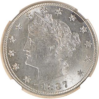 U.S. 1887 LIBERTY 5C COIN