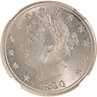 U.S. 1890 LIBERTY 5C COIN