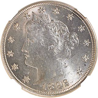 U.S. 1892 LIBERTY 5C COIN